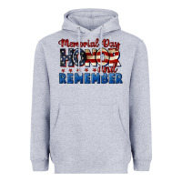 Heather Grey Memorial day honor and remember 4th of july Heavyweight Hoodie - CowGirlArtShop
