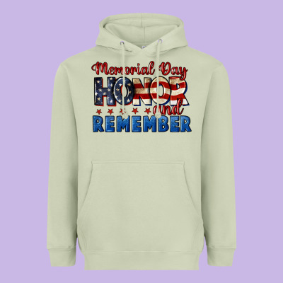 Memorial Day Honor And Remember 4th Of July Heavyweight Hoodie Designed By Cowgirlartshop