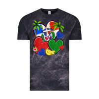 Cloud Black dominican repuclic hearts Vintage Tee - NancyCooperArtShop
