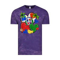 Cloud Purple dominican repuclic hearts Vintage Tee - NancyCooperArtShop