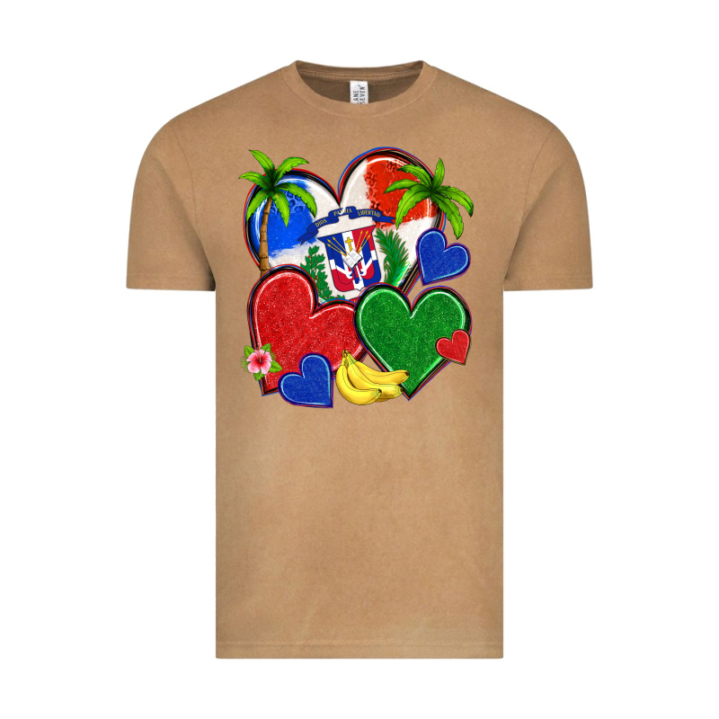 Dominican Repuclic Hearts Vintage Tee by NancyCooperArtShop | Teevron