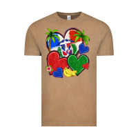 Vintage Coffee dominican repuclic hearts Vintage Tee - NancyCooperArtShop