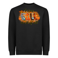 Black i love fall most of all Heavyweight Sweatshirt - RacoonDesign