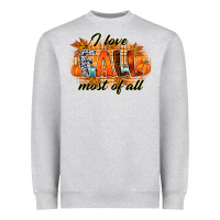 Heather Grey i love fall most of all Heavyweight Sweatshirt - RacoonDesign