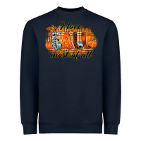 Navy i love fall most of all Heavyweight Sweatshirt - RacoonDesign