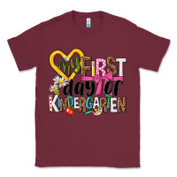 Burgundy my first day of kindergarten Classic Tee - NancyCooperArtShop