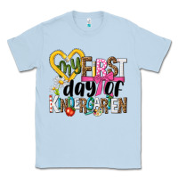 Dusty Blue my first day of kindergarten Classic Tee - NancyCooperArtShop