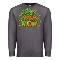 Charcoal Heather Lucky Mom  St. Patrick's Day Premium Sweatshirt - CowGirlArtShop