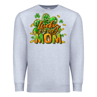 Heather Grey Lucky Mom  St. Patrick's Day Premium Sweatshirt - CowGirlArtShop