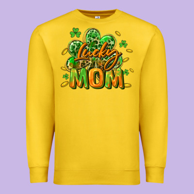 Lucky Mom  St. Patrick's Day Premium Sweatshirt Designed By Cowgirlartshop