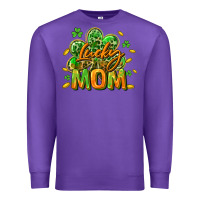Purple Lucky Mom  St. Patrick's Day Premium Sweatshirt - CowGirlArtShop