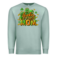 Seafoam Lucky Mom  St. Patrick's Day Premium Sweatshirt - CowGirlArtShop