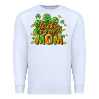 White Lucky Mom  St. Patrick's Day Premium Sweatshirt - CowGirlArtShop
