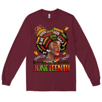 Burgundy remembering my ancestors juneteenth Long Sleeve Tee - LillyAllenDesigns