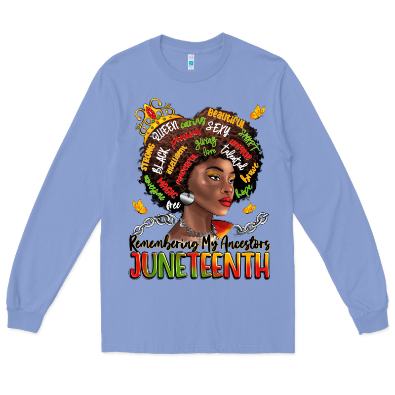 Remembering My Ancestors Juneteenth Long Sleeve Tee by LillyAllenDesigns | Teevron
