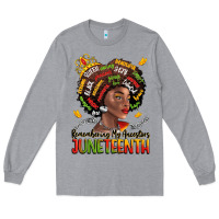 Heather Grey remembering my ancestors juneteenth Long Sleeve Tee - LillyAllenDesigns