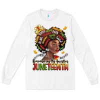 White remembering my ancestors juneteenth Long Sleeve Tee - LillyAllenDesigns