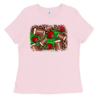 Bubblegum Pink american football helmet background Ladies Tee - JahusDesignShop