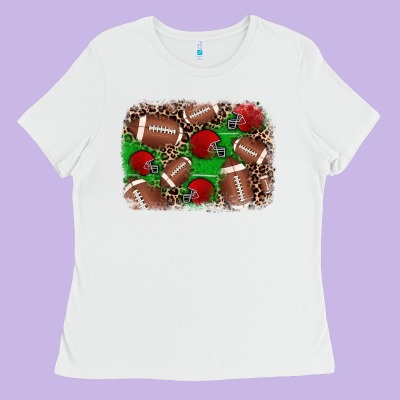 American Football Helmet Background Ladies Tee Designed By Jahusdesignshop