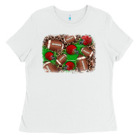 White american football helmet background Ladies Tee - JahusDesignShop