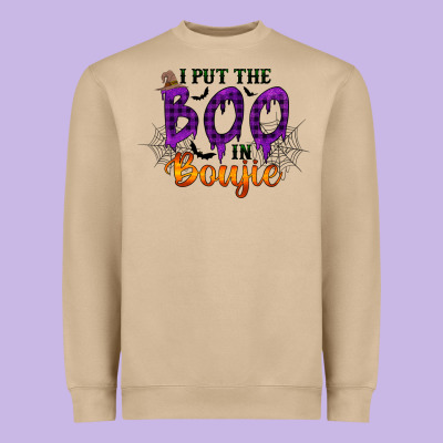 I Put The Boo In Boujie Heavyweight Sweatshirt Designed By Racoondesign