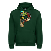 Forest Green farm life alphabet lowercase letters p Urban Hoodie - BundleAndBundleShop