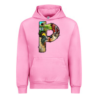 Fuchsia Pink farm life alphabet lowercase letters p Urban Hoodie - BundleAndBundleShop