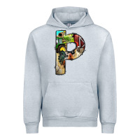 Heather Grey farm life alphabet lowercase letters p Urban Hoodie - BundleAndBundleShop