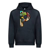 Navy farm life alphabet lowercase letters p Urban Hoodie - BundleAndBundleShop