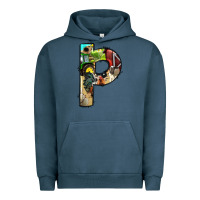 Pigment Midnight Navy farm life alphabet lowercase letters p Urban Hoodie - BundleAndBundleShop
