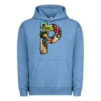Pigment Pebble Blue farm life alphabet lowercase letters p Urban Hoodie - BundleAndBundleShop