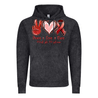 Vintage Black Peace love cure Multiple Myeloma Vintage Hoodie - NancyCooperArtShop