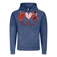 Vintage Denim Peace love cure Multiple Myeloma Vintage Hoodie - NancyCooperArtShop