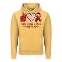 Vintage Mustard Peace love cure Multiple Myeloma Vintage Hoodie - NancyCooperArtShop