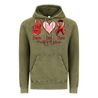 Vintage Olive Peace love cure Multiple Myeloma Vintage Hoodie - NancyCooperArtShop