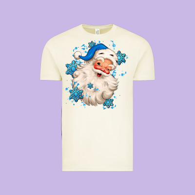 Winter Christmas Santa Claus Vintage Tee Designed By Maliassmallbusiness