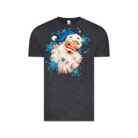 Vintage Black winter christmas santa claus Vintage Tee - MaliasSmallBusiness