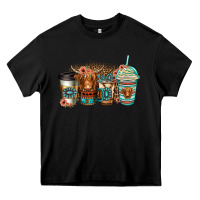 Black serape floral longhaired cow coffee cups Heavy Core Tee - Jasminsmagicworld