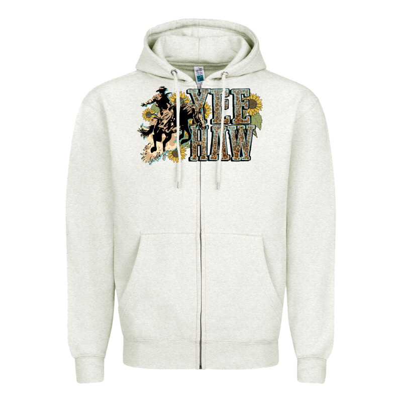 Yee Haw Cowboy Western Zipper Hoodie by HowdyJamesFarm | Teevron