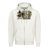 Oatmeal Heather Yee haw Cowboy western Zipper Hoodie - HowdyJamesFarm