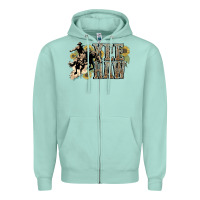 Seafoam Yee haw Cowboy western Zipper Hoodie - HowdyJamesFarm