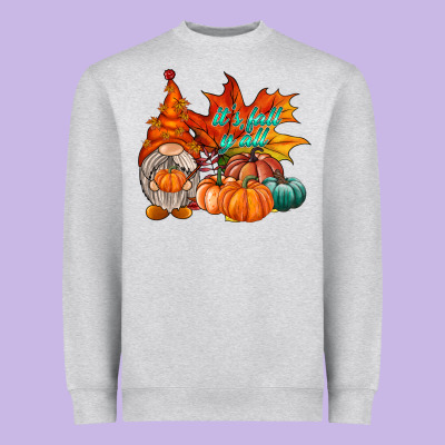 It Is Fall Yall Gnome Heavyweight Sweatshirt Designed By Racoondesign