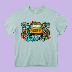 School Bus Driver Heavy Core Tee Designed By Jasminsmagicworld