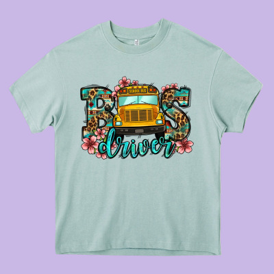 School Bus Driver Heavy Core Tee Designed By Jasminsmagicworld