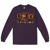 Plum black the prime element melanin Long Sleeve Tee - LillyAllenDesigns