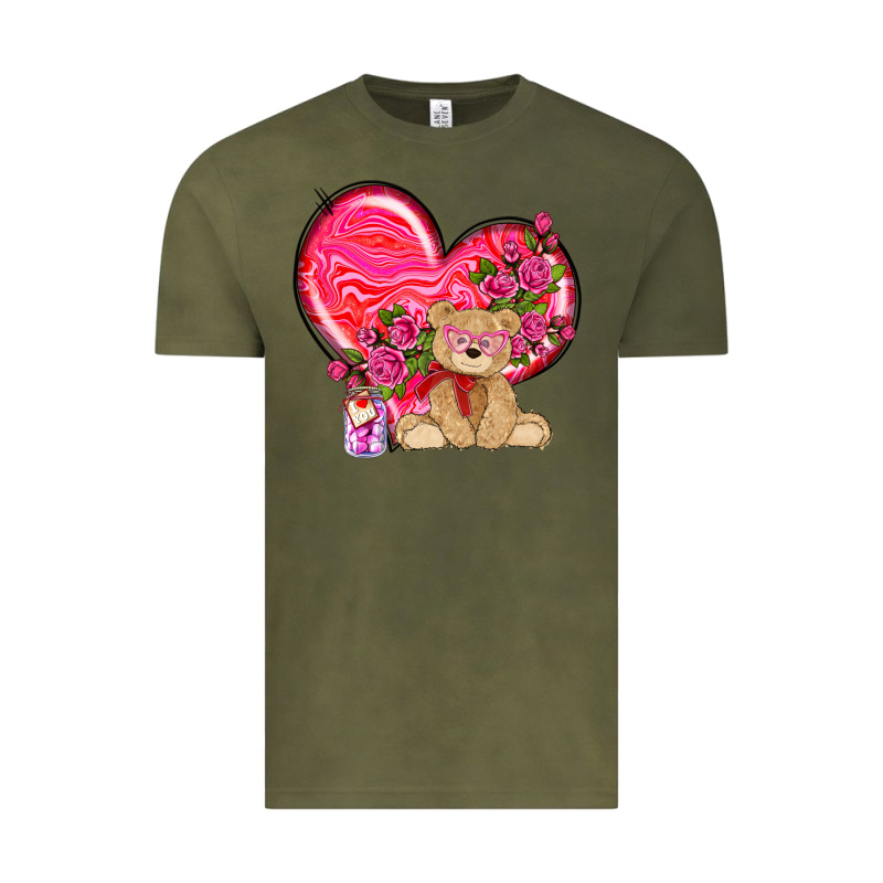 Valentines Heart With Bear Vintage Tee by NancyCooperArtShop | Teevron