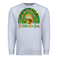 Heather Grey St. Patrick's Day rainbow Premium Sweatshirt - HowdyJamesFarm