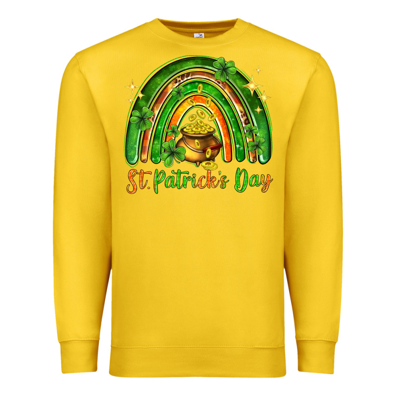 St. Patrick's Day Rainbow Premium Sweatshirt by HowdyJamesFarm | Teevron