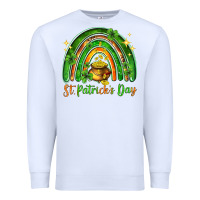 White St. Patrick's Day rainbow Premium Sweatshirt - HowdyJamesFarm
