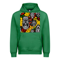 Emerald african masks colorful seamless pattern Urban Hoodie - BundleAndBundleShop